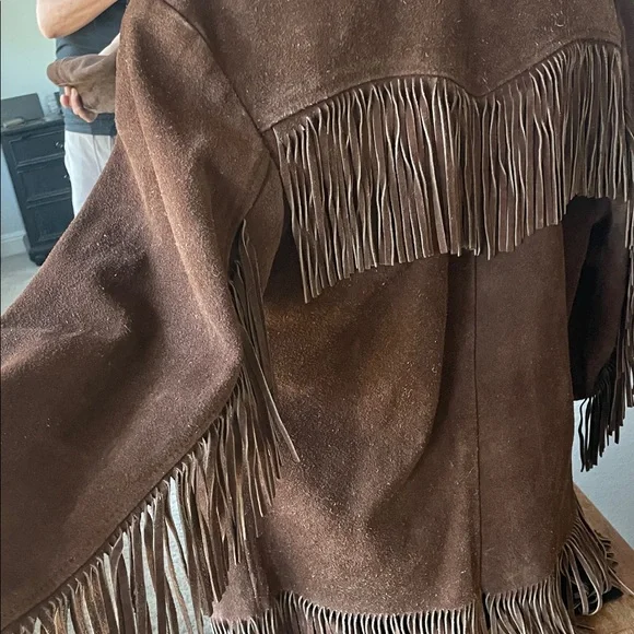 Vintage Suede Leather Fringe Jacket - Picture 3 of 6
